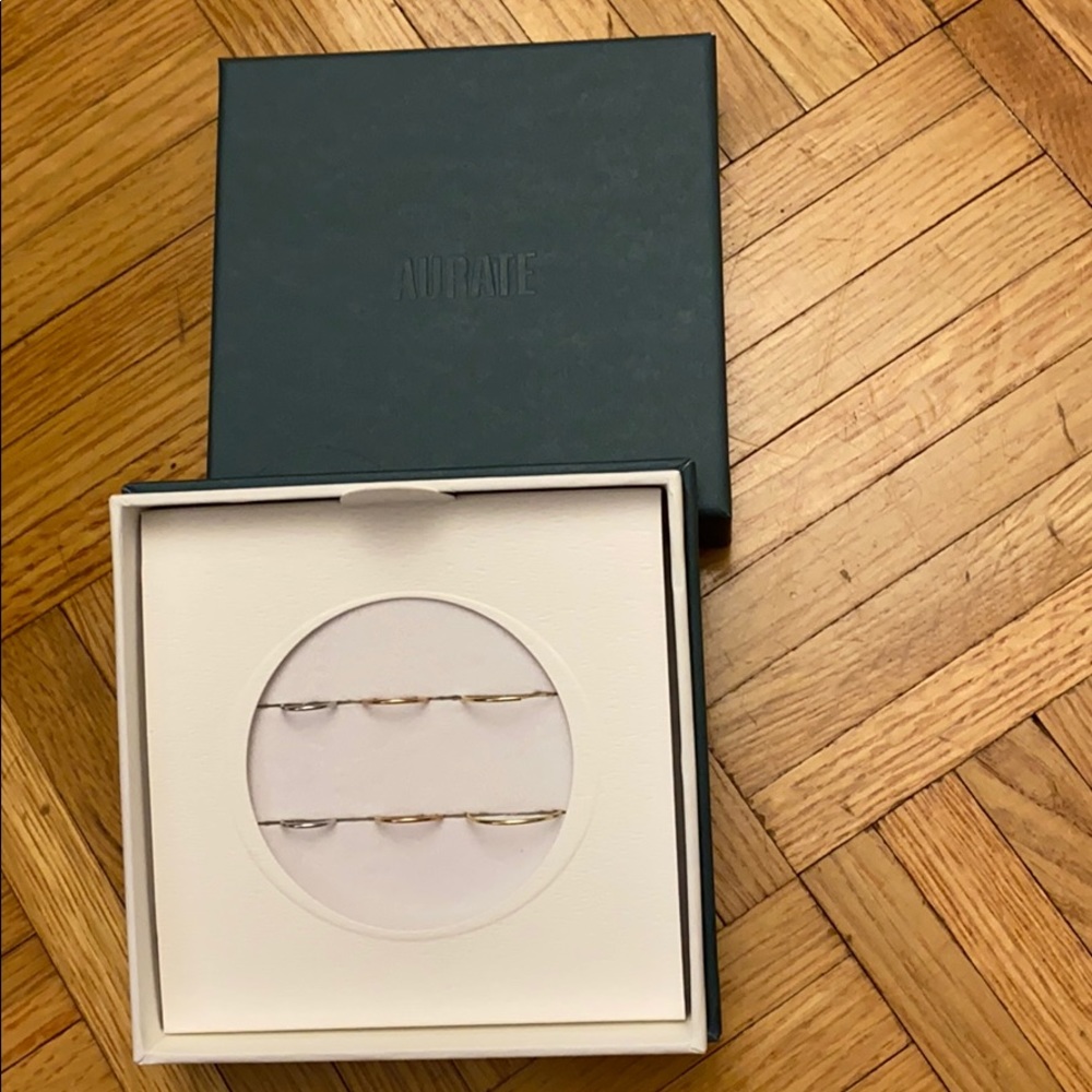 Aurate Lightweight Gold Hoop Earrings Trio